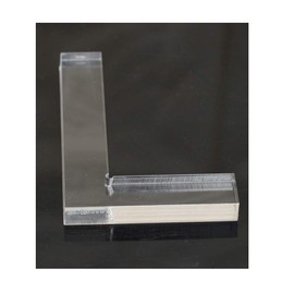 Ichishinsai Paper Weight Seal Engraving Supplies Calligraphy Supplies - Clear Material Acrylic Ruler for Pressing Stamps L-Shaped