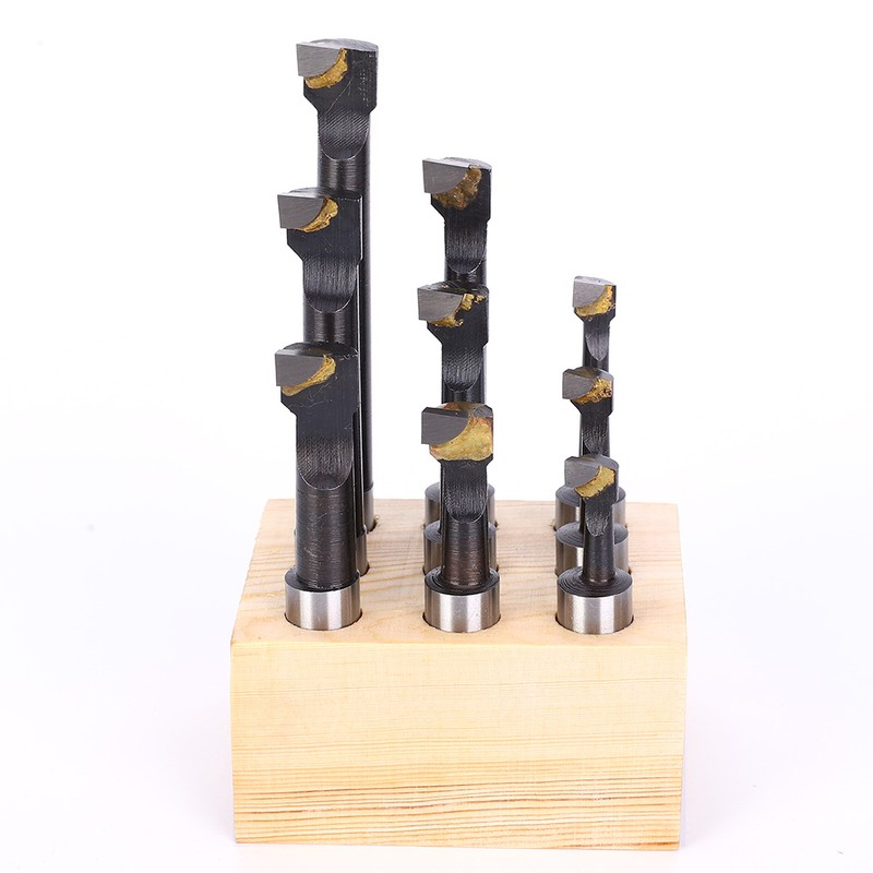 9Pcs Boring Bar Set 12mm F1 Type High Speed Steel