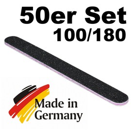 Professional Nail File Black 100/180 Core Pink - Pack of 50