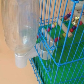 Bebederos automáticos para pájaros, Paquete de 10 Botellas de Cola de plástico, comedero de Agua para pájaros, Taza para Beber, Accesorios para jaulas para pájaros