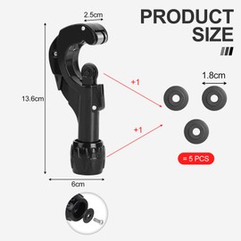 CPROSP 2 in 1 Pipe Cutter with Deburring Diameter 3-35 mm, Pipe Cutter Copper Pipe with 4 Replacement Blades for Cutting Thin Stainless Steel, Copper Tube, Aluminium, PVC etc