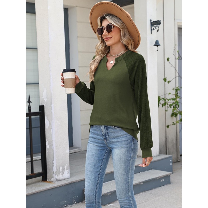 Poetsky Oversized Sweatshirts for Women Notch Neck Loose Fit Cute