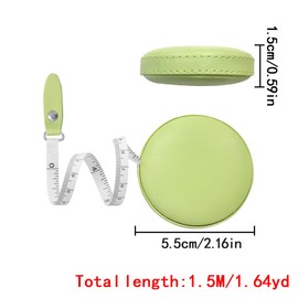 HAIKING Retractable Measuring Tape, 2 Pcs Soft Leather Tape Measure for Tailor, Knitting Cloth, Craft, Body Fabric Measuring (Green & Pink)