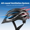 Scavin Adult Bike Helmet, Featuring 4 Modes of Light, Lightweight
