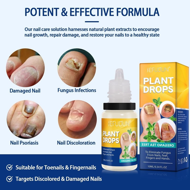 Sefudun Natural Plant Drops for Nails Care Tea Tree and