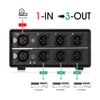 Nobsound 1-IN-3-OUT XLR Audio Switch, Balanced Audio Converter, 3-Way Stereo