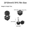 Supertool 4PCS Adjustable Leveling Feet 20 x 20mm Square Tube