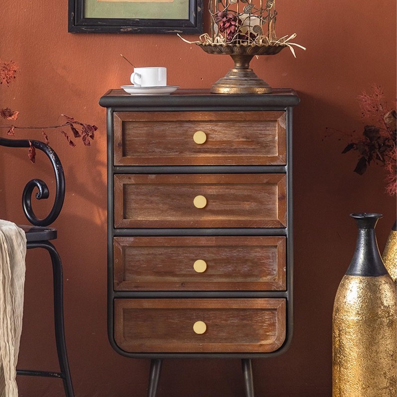 RZDEAL 4pcs Solid Brass Cabinet Knobs Pulls Cabinet Drawer Dresser