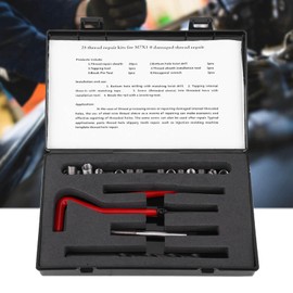 MEKOTRIN 25PCS Thread Repair Kit, M7x1 Thread Inserts in Stainless Steel with Twisted Drill Wrench, Rethreading Tools for Converting Between Metric and Imperial Threaded Holes