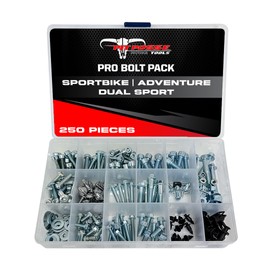 Pit Posse PP2709SB Motorcycle Hardware Metric Sport Bike Adventure Dual Sport Pro Pack- 250 Pieces| Compatible with Honda, Yamaha, Kawasaki, and Suzuki Japanese Sportbikes