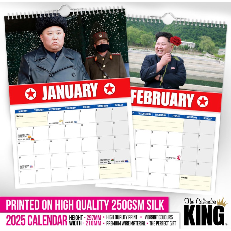 The Calendar King // Kim Jong-Un - 2025 Wall Calendar