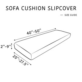 Hokway Stretch Couch Cushion Slipcovers Reversible Cushion Protector Slipcovers Sofa Cushion Protector Covers(Gray, Medium)