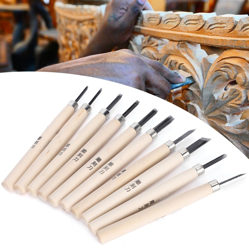10Pcs Carving Knife Rubber Stamp DIY Stickers Engraving Pen Art