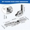 MILYARD 4 Pcs 90 Degree Folding Door/Shelf Hinge, Hidden Bracket