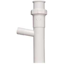 Plumb Pak, White Keeney 35-8WK Tailpiece, Direct Connect or Slip Joint 1-1/2-Inch by 8-Inch with 5/8-Inch O.D. Dishwasher Branch