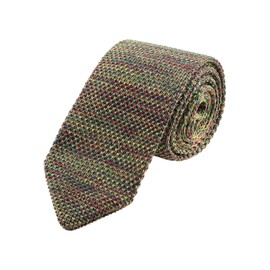 WANYING Men's 7 cm / 2.75 Inch Slim Knitted Tie Knitted Narrow Tie Knit Tie Retro Sporty Casual Office Basic for Gentleman, Mixed Yellow