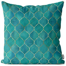 VOID Moroccan Tile Pattern Cushion Cover Sofa Cushion Decorative Outdoor Cushion Decorative Cushion Size: 80 x 80 cm