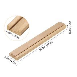 uxcell 4 Set Wooden Drawer Slides, 15-3/4 (40 CM) Classic Wood Center Guide Track with Metal Slide Glide Bracket, Wood Drawer Glides Bottom Rails Replacement Kit