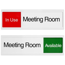ibasenice Practical busy sign for offices, conference room sign, occupied sign, rectangular sliding indicator, warns that occupied or for home/office door sign ideal for meeting rooms and clinics