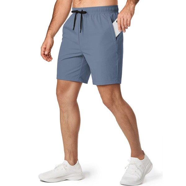 Meilicloth Men's Woven Training Shorts without Inner Briefs Sports Shorts