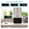 Reloj De Pared Digital Con Termómetro, Alarmas Y Calendario