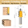 TAIWAIN 5PCS Woodworking Router Bit Set 1/2 Inch Shank, Architectural