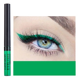 Coloured Eyeliner, Matte Liquid Eyeliner, Green Eyeliner Long-Lasting Waterproof Liquid Eye Liner, Highly-Pigmented Colourful Eyeliner for Eye Makeup Tools, Black, White, Purple, Brown(Only Green)