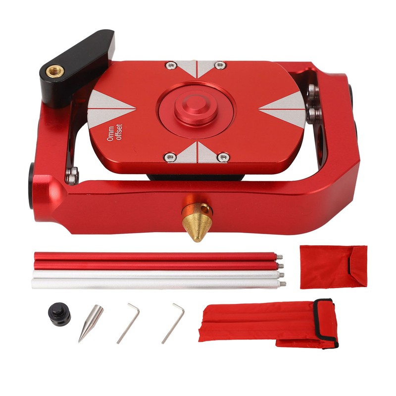 Total Station Rotating Prism 0/‑30mm Offset Prism Reflector Mini Surveying