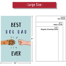 Ziwenhu Funny Dog Dad Gifts for Men,Dog Dad Card, Cute Dog Fathers Day Card,Best Dog Dad Ever Card from Dog, Husband From The Dog