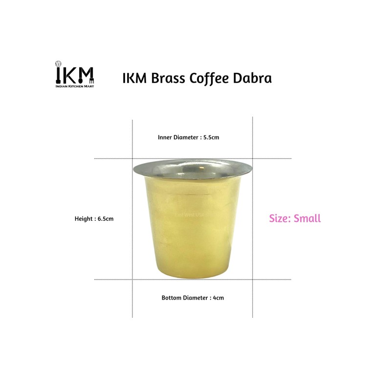 IKM Pure Brass Coffee Dabra Set – Traditional South Indian