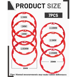 TPZORJX 7 pieces inner bearing spacer bicycle flywheel washer spacer cassette flywheel hub spacer bicycle bottom bracket axle seal for MTB road bike universal bicycle, road bike spacer