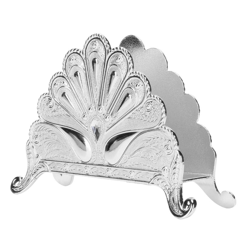 Napkin Holder Classical Metal Peacock Embossed European Style Table Tissue
