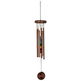 CC7BR Woodstock Chakra Chime Seven Stones, Bronze Chakra Chime, Seven Stones, Bronze Feng Shui, Entrance Chime, Wind Chime