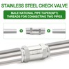 TAISHER 1PCS 304 Stainless Steel 1/2" NPT Male Check Valve,Backflow