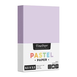 8.5 x 5.5" Half Letter Sheets Pastel Color Paper – Lilac – Great for Arts and Crafts and Stationery Printing | Regular 20lb Bond (64gsm) Paper for Copy, Writing, Printing | 250 per Pack – 1 Ream