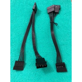 SEASONIC 2 pcs  IDE/Molex 4 Pin Male To Serial ATA SATA 15 Pin Female Power Adapter Cable