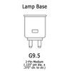 Osram 69006 TP-22XL G9.5 Lamp Holder - 36 Inch 16