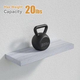 Boswillon Wall Mounted Floating Shelves, 4 Sets Farmhouse Wall Shelves for Bedroom with Invisible Brackets, Modern Shelves for Wall Decor, Wall Shelf for Bathroom, Kitchen, Living Room – Grey