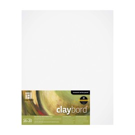 Ampersand Art Supply Wood Painting Panel: Museum Series Claybord, 16" x 20", 1/8 Inch Depth
