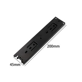 GIVIHGETI Pack of 2 Drawer Runners 200 mm Ball Runners Drawer Extension Runners 20 cm Drawer Hinges Drawer Guide for Kitchen Cabinet 45 kg Load Capacity Black
