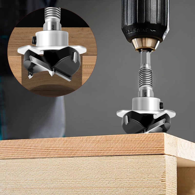 Qudubuy Forstner Drill Bit Set, 15/20/25/30/35mm Wood Drill Bits, With