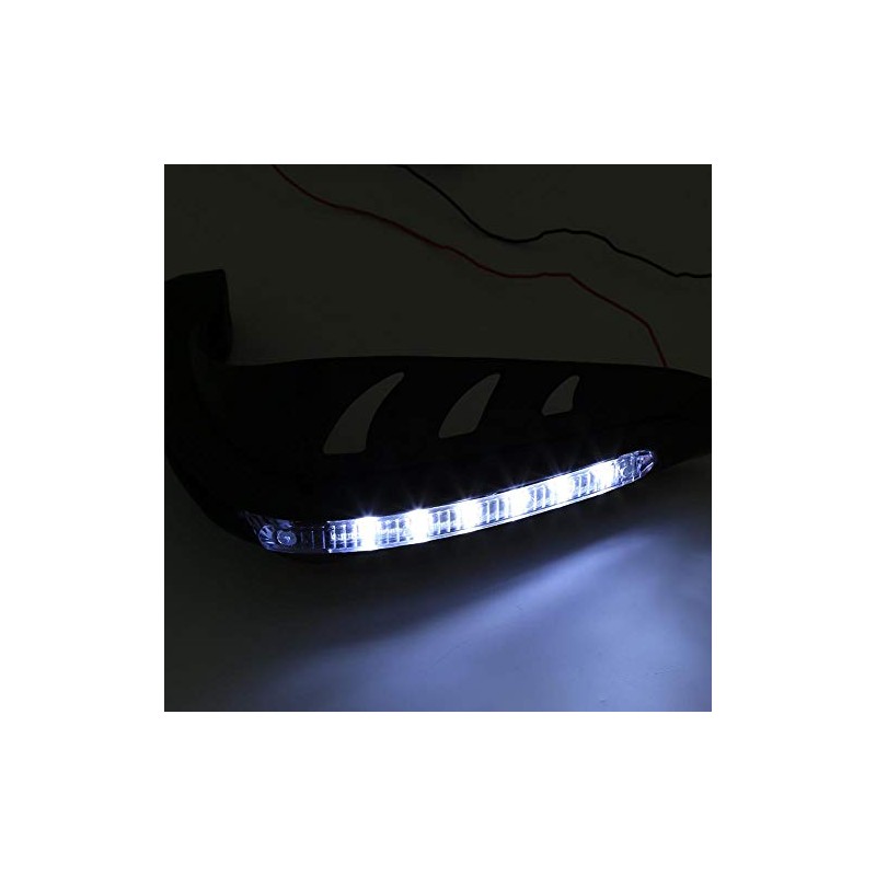 KIMISS Protector para manillar de moto, con luces LED, universal,