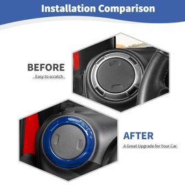 RT-TCZ for Jeep JK Air AC Vents Cover Trim Rings Blue for Jeep Wrangler JK JKU 2011-2017 Blue Interior Accessories 4pcs