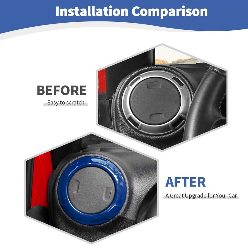 RT-TCZ for Jeep JK Air AC Vents Cover Trim Rings