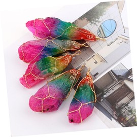 TEHAUX Girlfriend Necklace Crystal Necklace Pendant Necklace Natural Crystal Necklace for Boyfriend Necklace Locket Chain Necklaces Irregular Necklace Natural Necklace Rock Necklace Gem