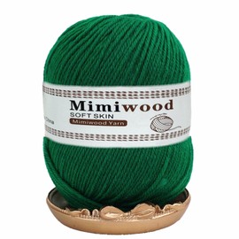 Mimiwood Wool Yarn, 1 Skein, 100g/3.5oz, Yarn for Crocheting, Knitting and Weaving Yarn, Soft Blended Yarn with Vibrant Colors 2421