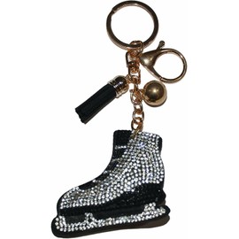 Popfizzy Ice Skating Keychain for Girls Ice Skate Backpack Charm Bling Bag Charms Key Fob