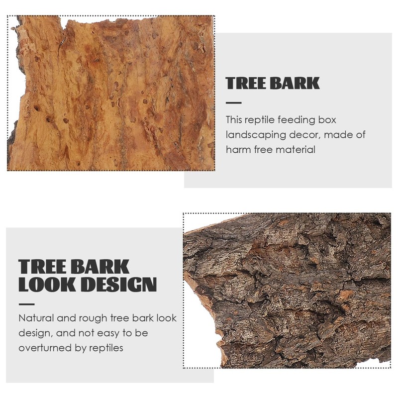 DOITOOL Cork Bark Background, Reptile Cork Bark Pieces Decor, Lizard