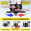 RYCUBRE Pneumatic Chamfering Tool Handheld, Mini Air-Powered Chamfering Machine with