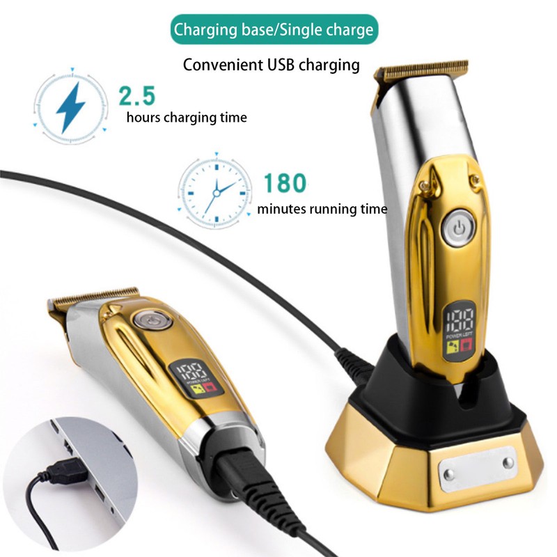 Electric Hair Trimmer LCD Professional Hair Clipper Cutting Grooming Kits
